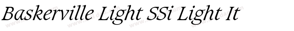 Baskerville Light SSi Light Italic字体转换